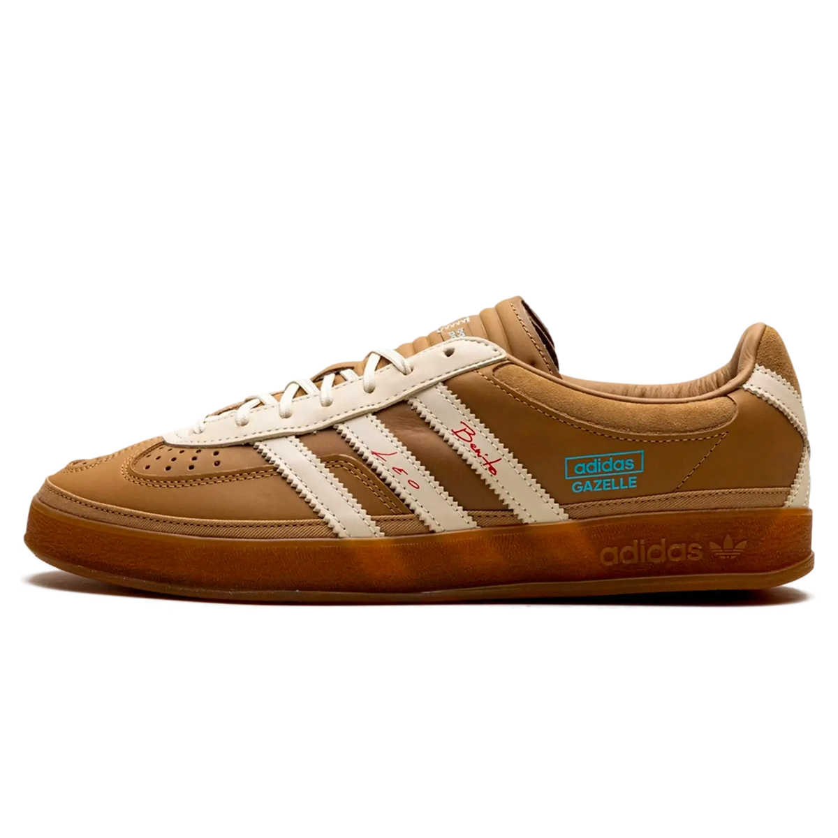 Tênis Adidas Gazelle Indoor x Bad Bunny x Lionel Messi "Cardboard" Bege - JR0182