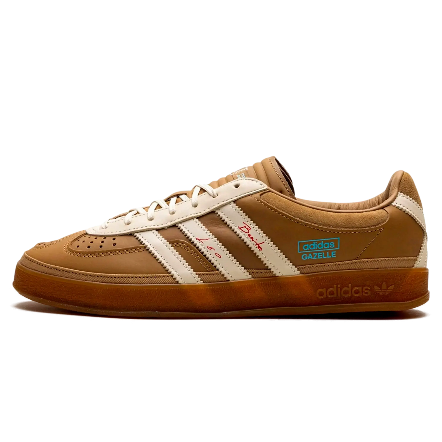Tênis Adidas Gazelle Indoor x Bad Bunny x Lionel Messi "Cardboard" Bege - JR0182