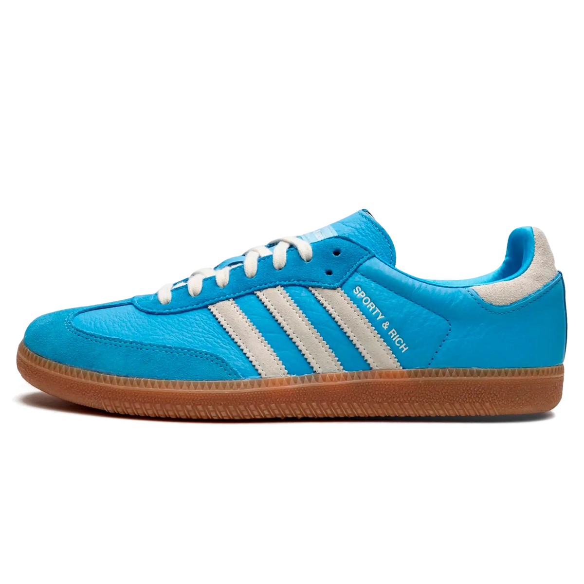 Tênis Adidas Samba OG x Sporty & Rich "Blue Rush" Azul - IE6975