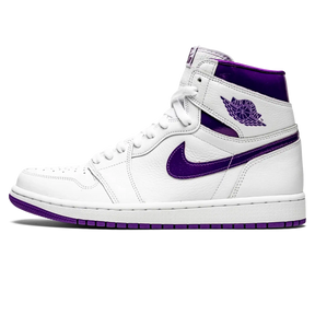 Tênis Air Jordan 1 High "Court Purple White" Branco / Roxo - CD0461-151