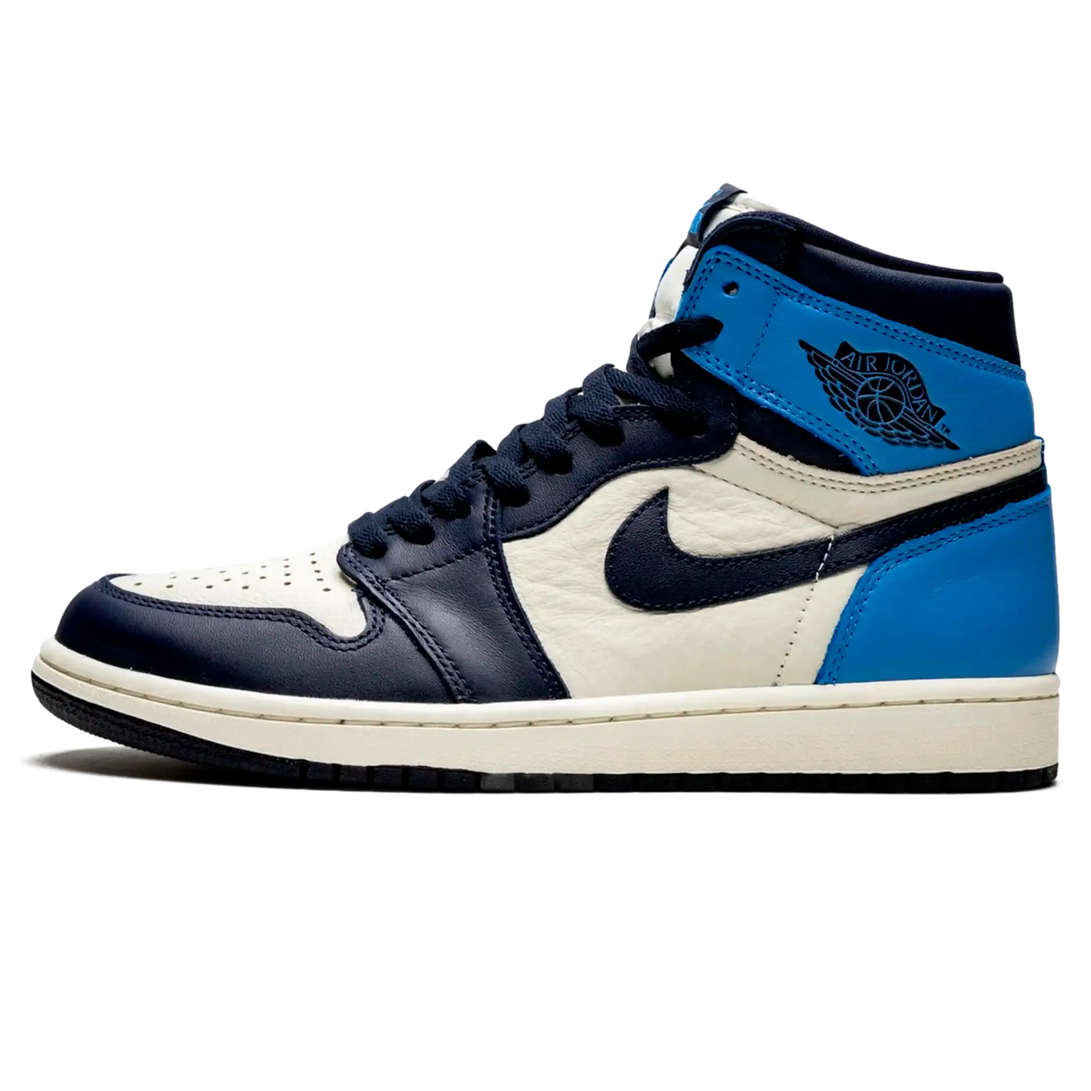 Tênis Air Jordan 1 High "Obsidian" Azul / Branco - 555088-140