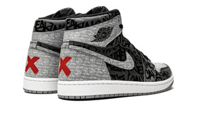 Tênis Air Jordan 1 High "Rebellionaire" Preto / Cinza - 555088-036