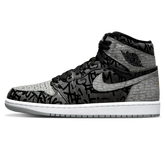 Tênis Air Jordan 1 High "Rebellionaire" Preto / Cinza - 555088-036