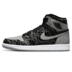 Tênis Air Jordan 1 High "Rebellionaire" Preto / Cinza - 555088-036