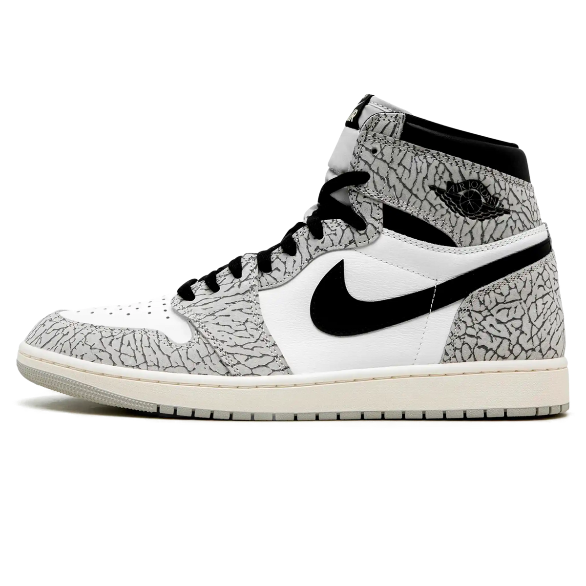 Tênis Air Jordan 1 High "White Cement" Cinza - DZ5485-052