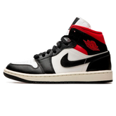 Tênis Air Jordan 1 Mid "Gym Red Panda" Preto / Vermelho - BQ6472-061