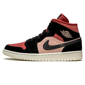 Tênis Air Jordan 1 Mid Feminino "Canyon Rust" Rosa / Preto - BQ6472-202