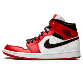 Tênis Air Jordan 1 Mid Feminino "Chicago White Heel" Vermelho / Branco - 554275-173