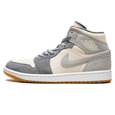 Tênis Air Jordan 1 Mid Masculino "Coconut Milk Particle Grey" Cinza - DN4281-100