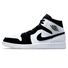 Tênis Air Jordan 1 Mid "Diamond" Preto / Branco - DH6933-100