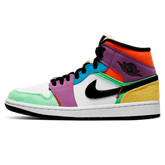 Tênis Air Jordan 1 Mid Feminino "Lightbulb" Colorido - CW1140-100