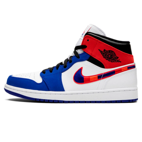 Tênis Air Jordan 1 Mid "Multi Color Swoosh" - 852542-146