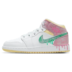 Tênis Air Jordan 1 Mid Feminino "Paint Drip" - DD1666-100