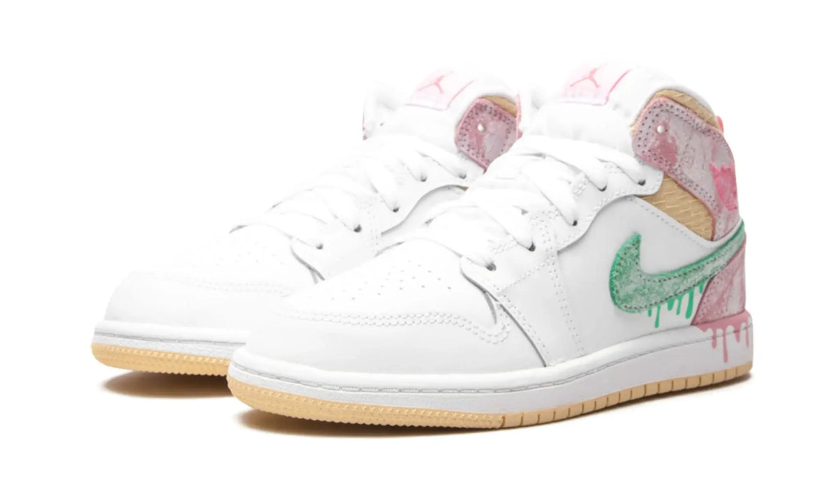 Tênis Air Jordan 1 Mid Feminino "Paint Drip" - DD1666-100