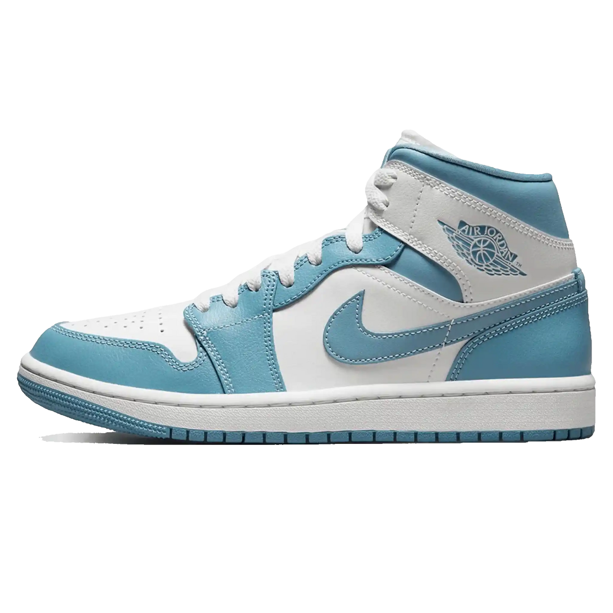 Tênis Air Jordan 1 Mid "UNC" Azul / Branco - BQ6472-141