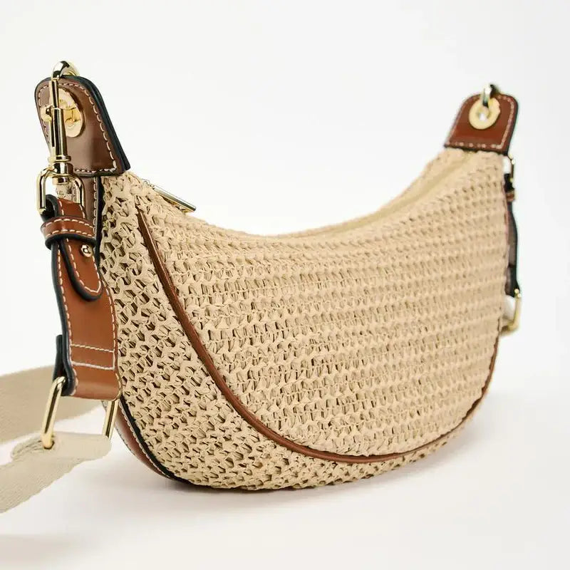 Bolsa de Palha Pequena Meia Lua