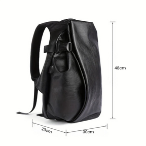 Mochila de Viagem Masculina em Couro - Porta USB