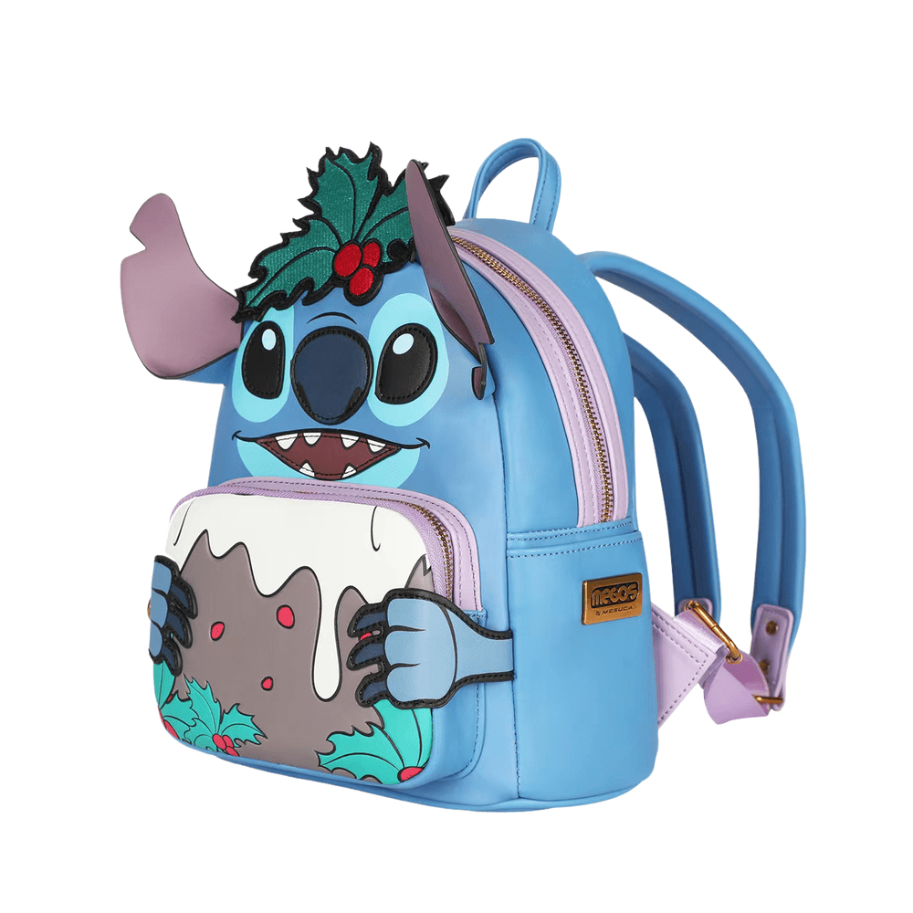 Mochila Escolar Feminina de Couro - Stitch