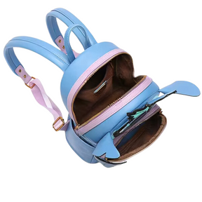 Mochila Escolar Feminina de Couro - Stitch