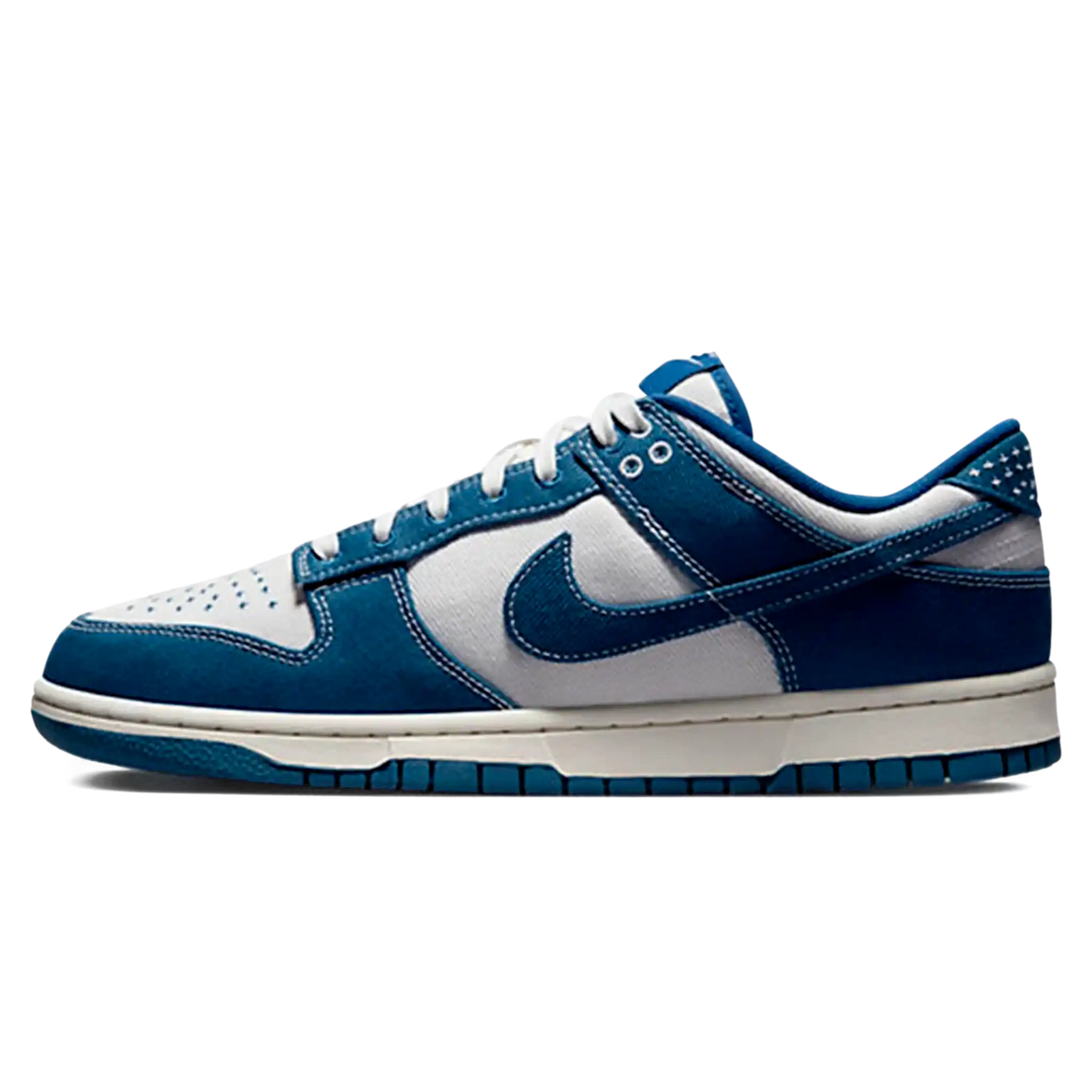 Tênis Nike Dunk Low "Sashiko industrial Blue" Azul - DV0834-101