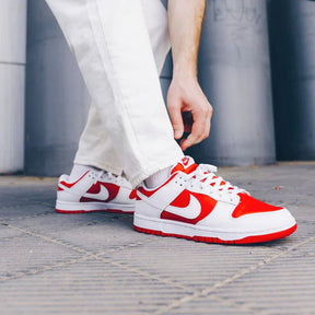 Tênis Nike Dunk Low Masculino "University Red" Vermelho / Branco - DD1391-600